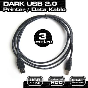 DARK USB 2.0  3M  PRINTER VE DATA KABLOSU DK-CB-USB2PRNL300